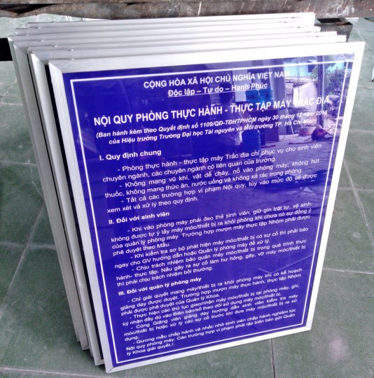 bảng mica nội quy