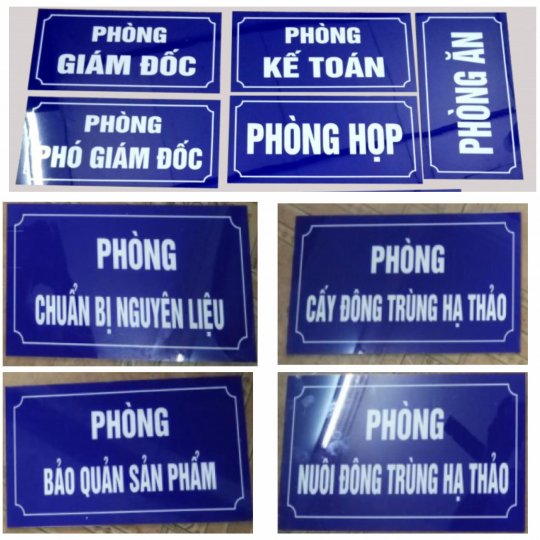 bảng mica tên phòng
